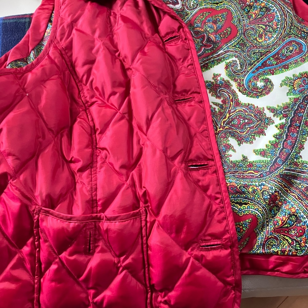 Talbots Red vest lined - Picture 5 of 5